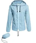 Avoogue Raincoat Women Lightweight Waterproof Rain Jackets Packable Outdoor Hooded Windbreaker