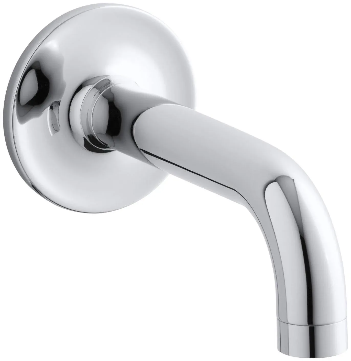 Kohler 14427 Purist Wall-Mount Non-Diverter Bath Spout, 90-Degrees - Vibrant Brushed Nickel