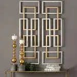 Homary 2 Pieces Big Metal Wall Decor Set