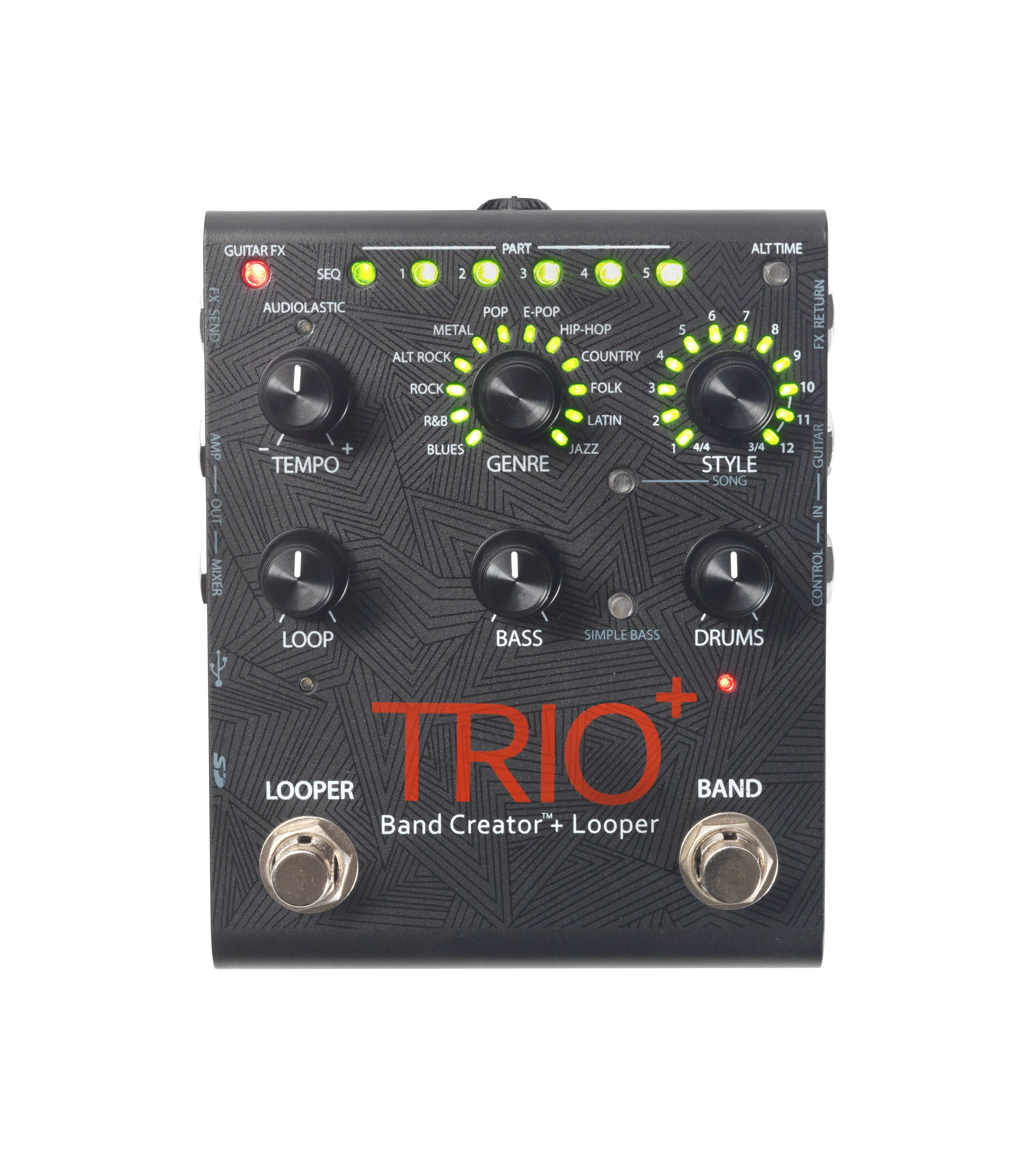 DigiTech Trio+ Band Creator Plus Looper Guitar Effects Pedal