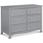 DaVinci Kalani 6 Drawer Double Wide Dresser in Gray