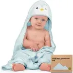 Organic Bamboo Baby Hooded Towel - Penguin