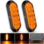 Nilight 6 inch Oval Amber Upgrade LED Trailer Tail Lights (Pair)