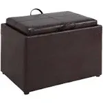 Convenience Concepts Designs4Comfort Accent Storage Ottoman, Espresso