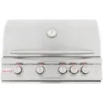 Blaze Premium LTE+ 32 inch 4-Burner Gas Built in Grill with Rear Infrared Burner, Natural Gas