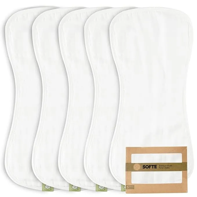 KeaBabies Softe Muslin Baby Burp Cloth in Nordic