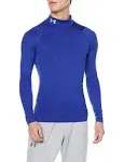 Men's ColdGear Compression Mock - White, XL, Under Armour