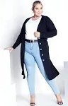 Plus Size Button Knit Cardigan Sweater