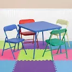 Mindy Kids Colorful 5 Piece Folding Table and Chair Set