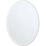 Better Bevel 23.5-in Clear Oval Frameless Bathroom Mirror | 17102