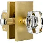 HIEMEY Gold Crystal Glass Passage Door Knobs