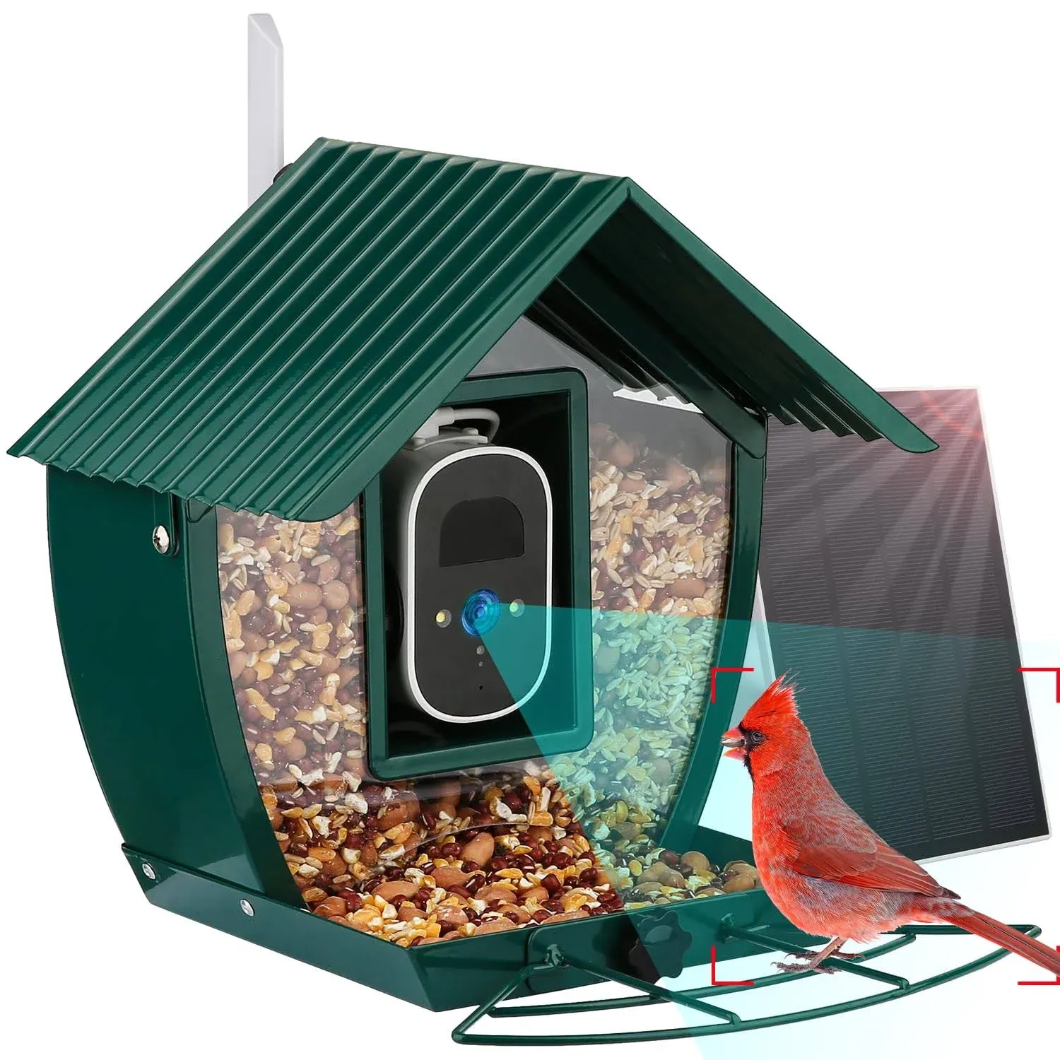 Bird Feeder with Camera, 4MP Smart Bird Feeder with Camera Wireless Outdoor w...