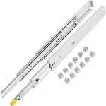 Heavy Duty Drawer Slides 18&#034; Length, Locking Drawer Slides 500lbs Load Capac...