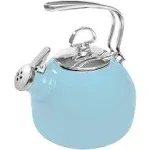 Chantal Tea Kettle Classic Harmonica Whistling Teakettle 1.8 Quart Glacier Blue