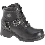 Harley Davidson Women's Tegan Lace Up Boots (Black Leather) - Size 9.0 M