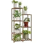 Bamworld Plant Stand Indoor Corner Plant Shelf Outdoor Flower