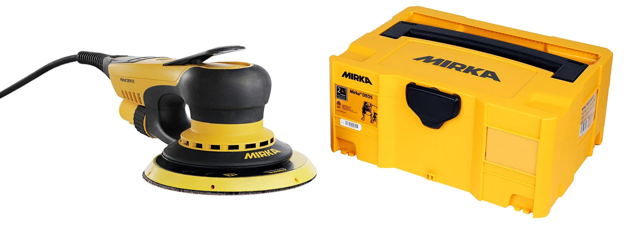 Mirka MID62520CAUS Direct Electric Random Orbital Sander, 6-Inch, Yellow, Black