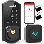 Hornbill Wi-Fi Smart Door Lock Black with IC Cards Keyless Entry Keypad Deadbolt