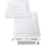 Camp'n 14" Universal RV, Trailer, Camper, Motorhome Roof Vent Cover - Vent Lid Replacement (White 2 Pack)