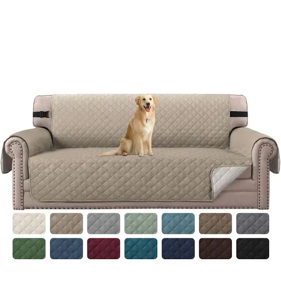 H.VERSAILTEX Reversible Sofa Cover Couch Cover for 3 Cushion Couch Water Resistant Furniture Protector for Pets Durable Sofa Slipcover with Non Slip