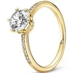 Clear Sparkling Crown Solitaire Ring 168289C01-54