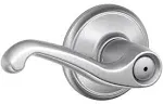 Schlage F40FLA626 Flair Privacy Lever, Satin Chrome