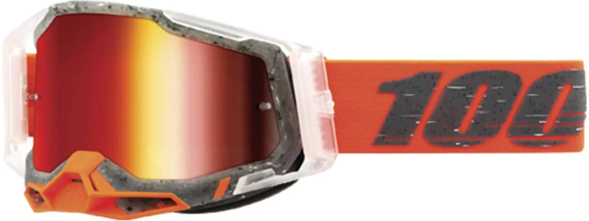 100% Racecraft 2 Goggles - Schrute / Mirror Red Lens