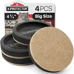 X-Protector Heavy-Duty Furniture Sliders for Hardwood Floors 4pcs 4.75