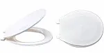 65901 Plastic Round Toilet Seat With Lid White