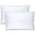 Bare Home Standard Pillow Sham Covers - Set of 2 - Premium 1800 Ultra-Soft Microfiber - Double Brushed - Bed Pillow Shams - Pillows Not Included (Set of 2, White)