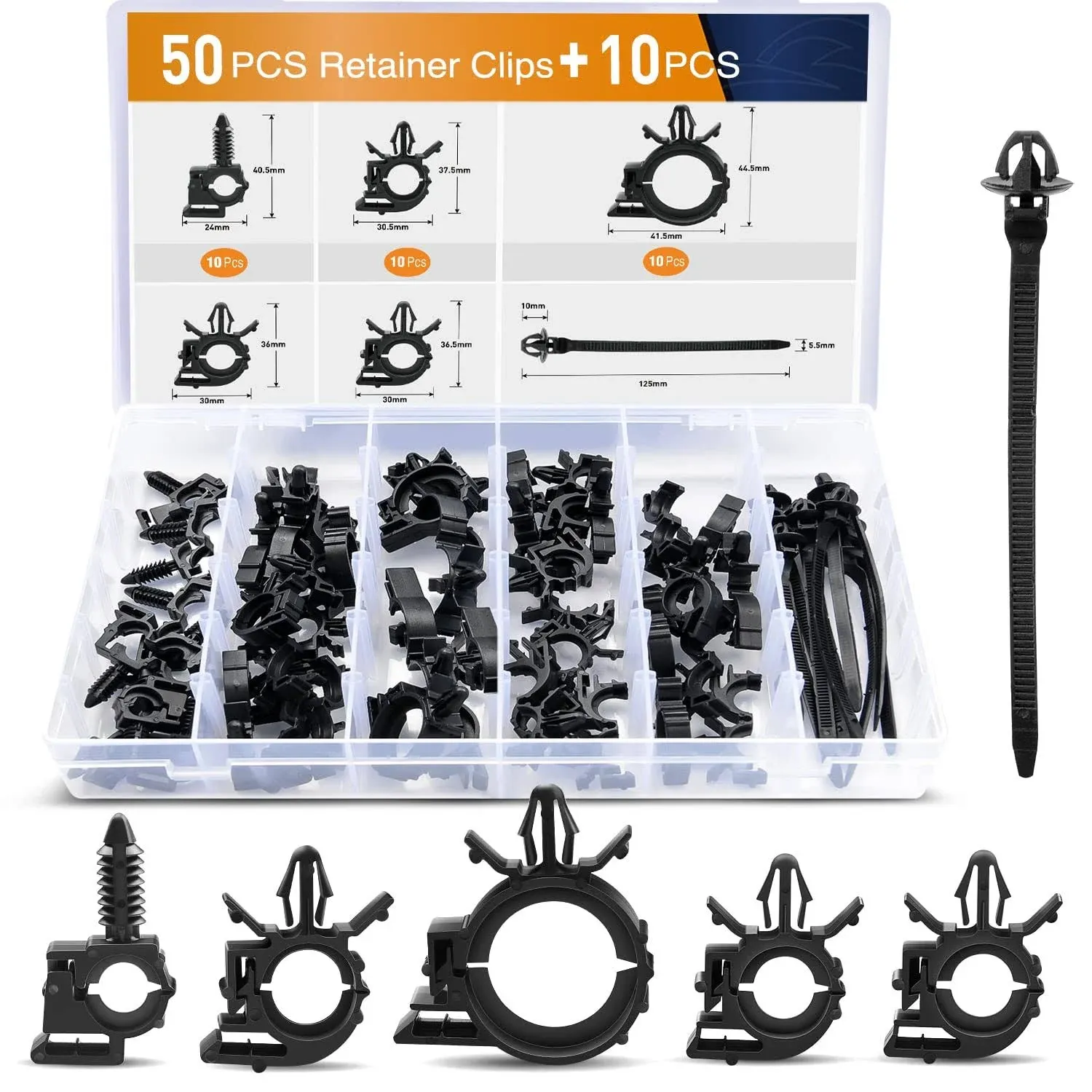 60 Pcs Car Push Retainer Clips Kits For Honda GM Mazda