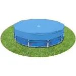 Intex Round Frame Set Easy Swimming Pool Debris Cover, Blue, 12'