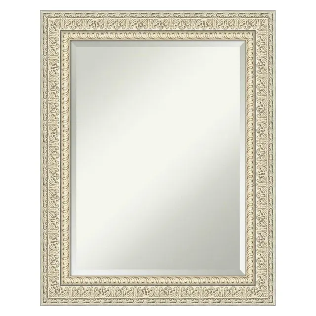 Fair Baroque Cream 24-Inch Bathroom Wall Mirror