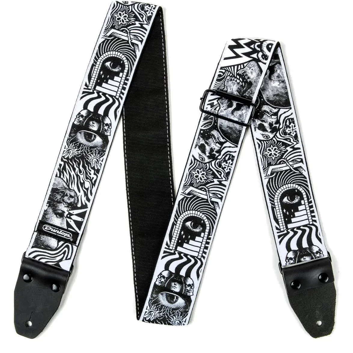 Dunlop ILD04 ILOVEDUST Guitar Strap, Skulls at Gear4music