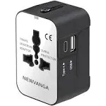 Travel Adapter, Worldwide All in One Universal Travel Adapter Wall Charger AC...