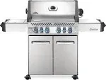 Napoleon Prestige 500 Propane Gas Grill with Infrared Side/Rear Burners, Stainless Steel