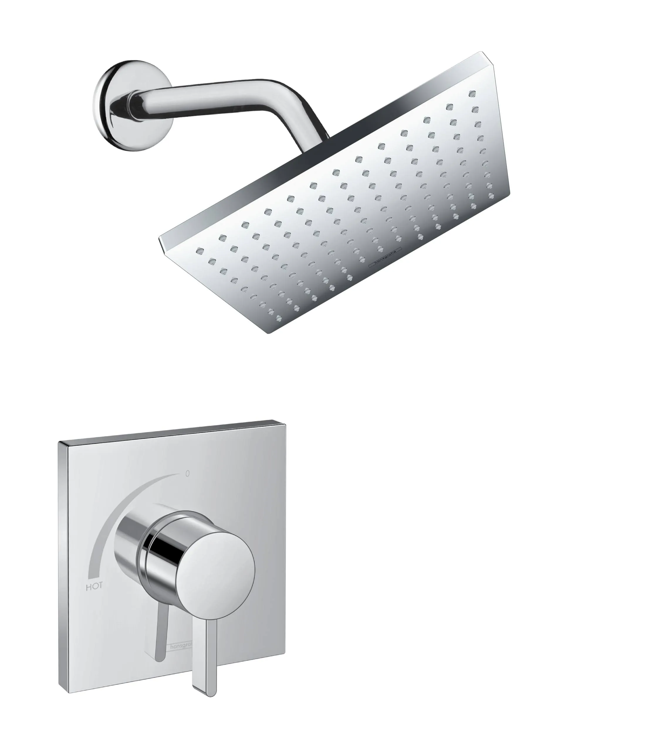 hansgrohe Vernis Blend Shower Set 2.5 GPM, 1-Spray Full Shower Trim Kit in Brushed Nickel, 04958820