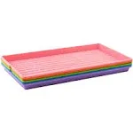 Bootstrap Farmer Microgreen Growing Trays, Multicolor 10 Pack, No Holes Heavy Duty Sprouting Tray