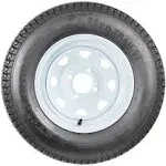 eCustomrim Trailer Tire On Rim ST175/80D13 175/80 D 13 Load Range C 4 Lug White Spoke Wheel - 2 Year Warranty w/Free Roadside