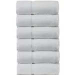 American Towels & Linens Luxury Turkish Cotton Hotel & Spa Hand Towel 16"x30" Set of 6 100% Ring Spun - Organic Eco-Friendly (Hand Towels, White)