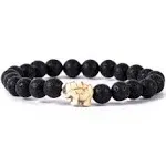 The Expedition Elephant Bracelet - Lava Stone