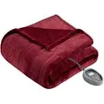 Beautyrest - Heated Microlight to Berber Blanket - King - Red