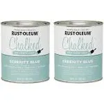 2 pack Rust-Oleum 30 oz Serenity Blue ULtra Matte Chalked Paint Cans 285139