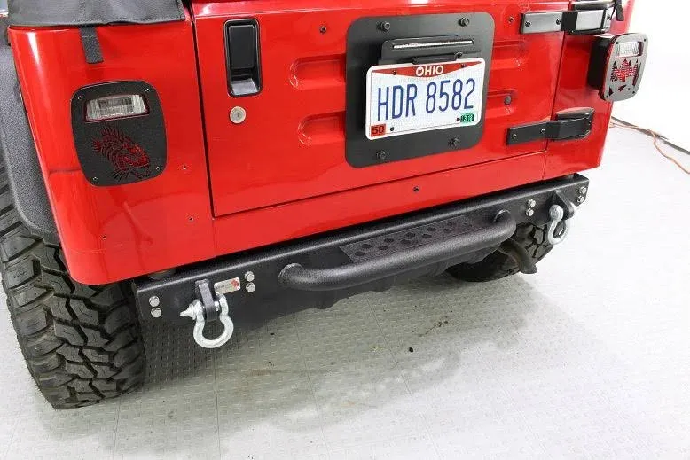 Fishbone Offroad 97-06 Jeep Wrangler TJ Rear Bumper W/Step Piranha Series - FB22072