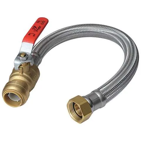 SharkBite 3/4 in. Push Fit X 3/4 in. D FIP 18 in. Stainless Steel Supply Line