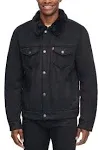 Levi’s Sherpa Faux Suede Black Trucker Jacket