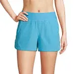 Lands' End Women's 3" Quick Dry Swim Shorts with Panty - 4 - Turquoise