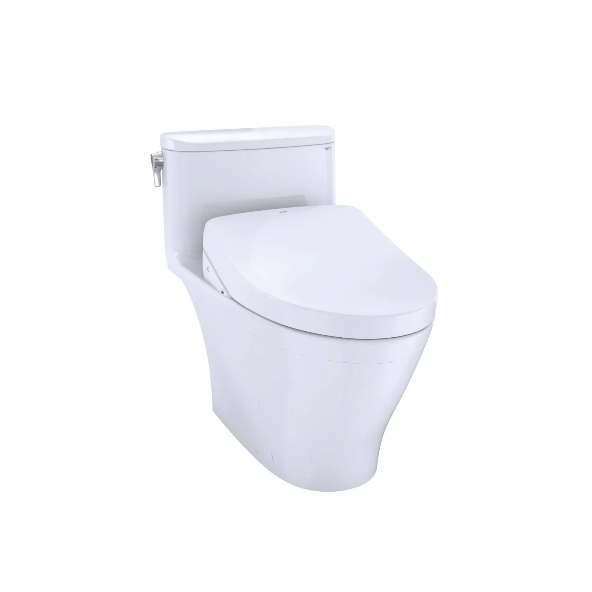 Toto Washlet+ Nexus One-Piece Elongated 1.28 GPF Toilet with S500e Bidet Seat ...