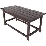 WestinTrends Outdoor Patio Classic Adirondack Coffee Table, Dark Brown