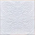 Antique Ceilings White Styrofoam Ceiling Tile Astana (Package of 8 Tiles) - Same As Spanish Silver and R139